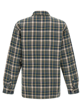 Multicolor cotton full-length Carhartt Wip jacket with hood and front pockets, styled for casual wear.