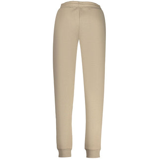 Beige cotton women's trousers by Norway 1963, featuring a tailored fit and classic design, shown on a model.