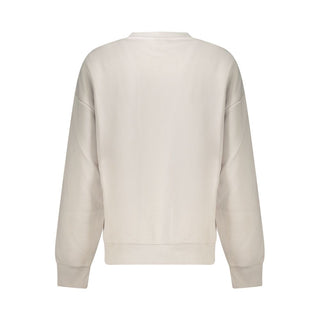 Gray cotton women's sweatshirt by Norway 1963, featuring a relaxed fit and soft fabric, displayed on a hanger.