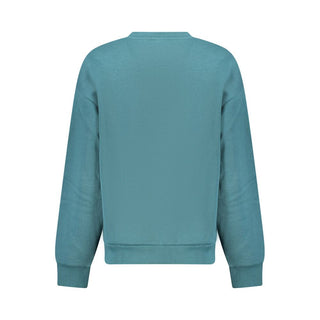 Women’s Verde Cotton Sweatshirt by Norway 1963, featuring a relaxed fit and green color, worn casually with long sleeves.