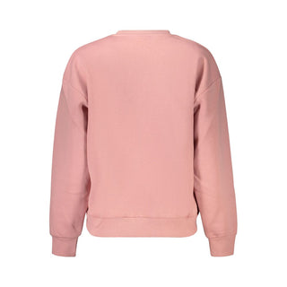 Pink cotton women's sweatshirt from Norway 1963, featuring a relaxed fit and soft fabric, perfect for casual wear.