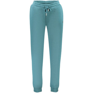 Green cotton women's trousers by Norway 1963, showing a relaxed fit with a high waist and side pockets.