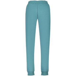 Green cotton women's trousers by Norway 1963, featuring a tailored fit and classic style, displayed on a model.