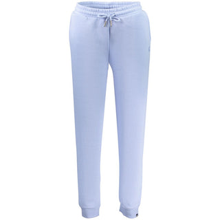 Light blue Azzurro Cotton Women's Trousers by Norway 1963, showing a relaxed fit with a high waist and classic design.