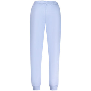 Azzurro cotton women's trousers by Norway 1963, showcasing a slim fit design and classic style in a soft blue color.