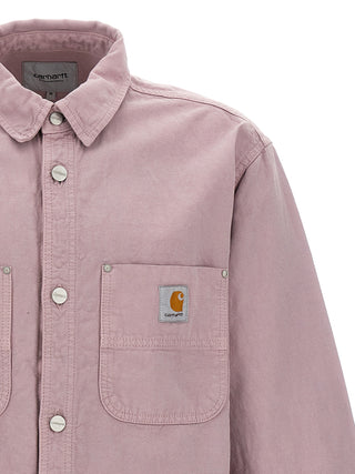 Multicolor cotton denim jacket by Carhartt Wip featuring a classic design with multicolored fabric and button closures.