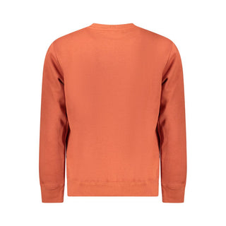 Orange cotton men's sweater by Norway 1963, featuring a cozy knit design and classic fit.