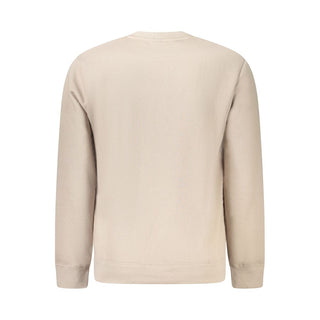 Beige cotton men's sweater by Norway 1963, featuring a classic knit design and crew neckline.