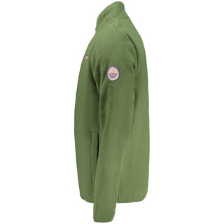 Norway 1963 Verde polyester men's sweatshirt with a classic fit and crew neckline, shown on a hanger.
