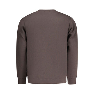 Brown cotton men's sweatshirt by Norway 1963, featuring a comfortable fit and casual style, shown on a plain background.