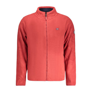 Grey men's polyester hoodie by Norway 1963 with a casual fit and ribbed cuffs, shown in a front view.