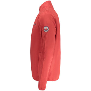 Men's red polyester sweatshirt by Norway 1963, featuring a comfortable fit and casual style.