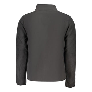 Black polyester men's sweatshirt by Norway 1963, featuring a comfortable fit and casual style, shown on a plain background.