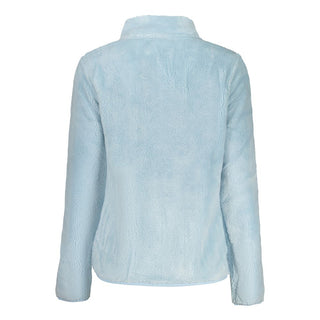 Light blue Norway 1963 women's polyester sweatshirt with a relaxed fit and ribbed cuffs, displayed on a hanger.