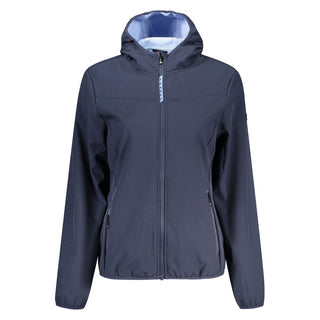 Blue polyester women's jacket by Norway 1963, featuring a tailored fit and stylish design, shown on a mannequin.