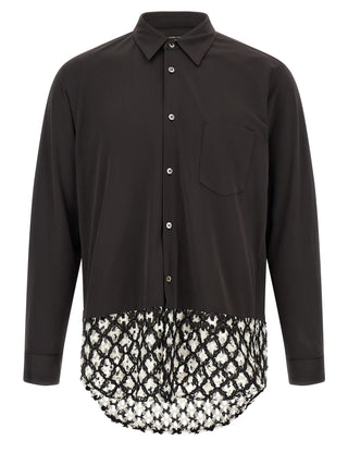 Comme Des Garçons bicolor polyester blouse in a two-tone design