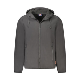 Black Norway 1963 men's polyester jacket front view