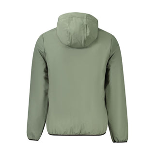 Norway 1963 green polyester men's jacket with front zip and long sleeves