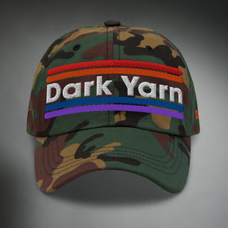 Dark Yarn Huntsman Vintage IIID Logo classic camo headwear, featuring a camouflage pattern and vintage-inspired design.