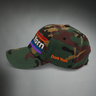 Dark Yarn Huntsman Vintage IIID Logo Classic Camo headwear featuring a camouflage pattern and vintage-inspired design.