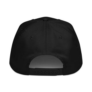 Dark Yarn Vance Bostic Film Transfer Hat, black 5-panel mid-profile baseball cap with adjustable back strap.