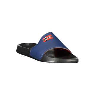 Black plastic men's slipper from Norway 1963 with a simple slip-on design and comfortable sole.