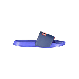 Blue plastic men's slipper by Norway 1963, featuring a comfortable slip-on design and casual style.