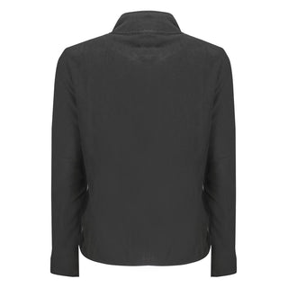Black polyester women's sweatshirt by Norway 1963, featuring a casual fit and simple design.