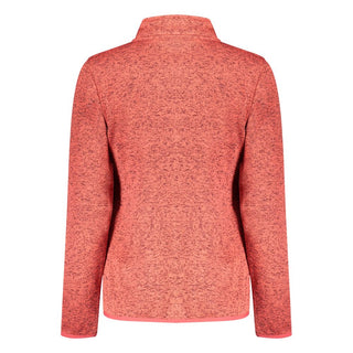 Pink Rosa polyester women's sweatshirt by Norway 1963, soft fabric with a relaxed fit and casual style, front view.