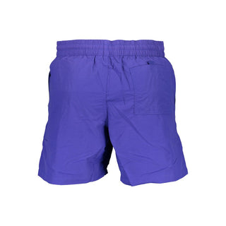 Blue polyamide men's swim boxer by Norway 1963, featuring a snug fit and quick-drying fabric for comfortable swimming.