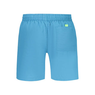 Azzurro Poliammide men's swim trunks by Norway 1963 featuring a blue color and lightweight swimwear fabric.