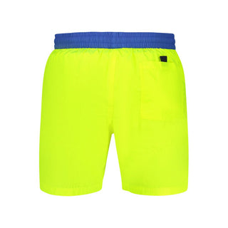 Giallo Poliammide men's swim boxer by Norway 1963, featuring yellow nylon fabric and snug fit for swimming and beachwear.