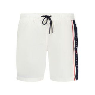 White polyamide men's swim boxer by Norway 1963, showing the fitted swimwear with a smooth fabric finish.