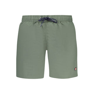 Men's Verde Poliammide swim boxer by Norway 1963 featuring a snug fit and vibrant green color, ideal for swimming and beachwear.