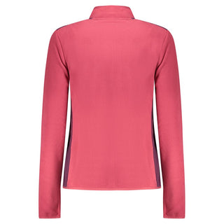 Pink Rosa polyester women's sweatshirt by Norway 1963, casual fit with long sleeves and ribbed cuffs.