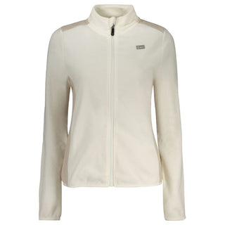 Norway 1963 Bianco polyester women's sweatshirt with a relaxed fit and minimalist design, shown in white fabric.