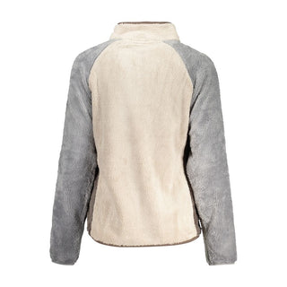Beige polyester women's sweatshirt by Norway 1963, featuring a relaxed fit and casual style for everyday wear.