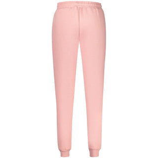 Pink cotton women's sweatpants from Norway 1963, showing a relaxed fit with an elastic waistband and side pockets.