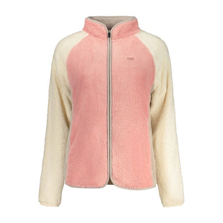 Pink Rosa polyester women's sweatshirt by Norway 1963, showing a comfortable fit and casual style on a model.