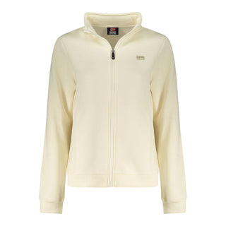 White cotton women's sweatshirt by Norway 1963 featuring a relaxed fit and simple crew neckline.