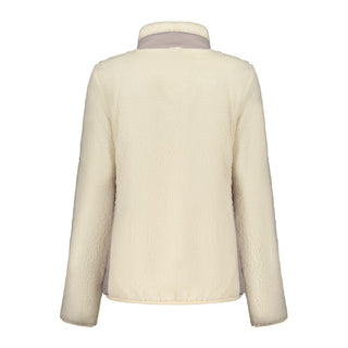 Light gray Norway 1963 Bianco polyester women's sweatshirt with a relaxed fit and crew neckline, displayed on a hanger.