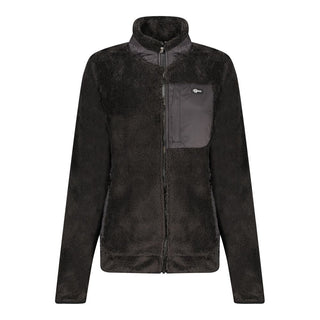 Black polyester women's sweatshirt by Norway 1963, featuring a comfortable fit and casual style.