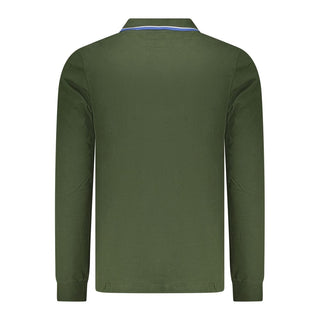 Men's green cotton polo shirt by Norway 1963, featuring a classic fit and short sleeves, styled on a plain background.