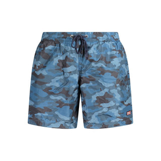 Blue polyester men's swim boxer by Norway 1963, featuring a comfortable fit and athletic design for swimming or beachwear.