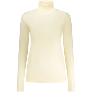 Light beige Norway 1963 Bianco Viscosa Donna maglia, soft fabric, long sleeves, crew neck, perfect casual women's top.