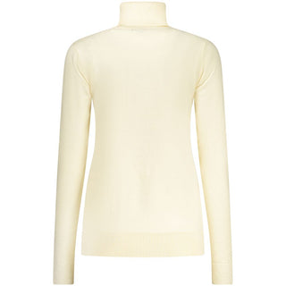 Light beige viscose women's sweater by Norway 1963, featuring a comfortable fit and soft fabric.