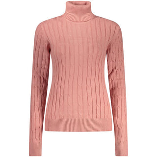 Norway 1963 Rosa Viscosa women’s sweater in soft pink, featuring a cozy knit design, long sleeves, and ribbed cuffs.