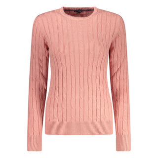 Rosa viscosa women’s sweater by Norway 1963 featuring a soft pink color and cozy knit design.