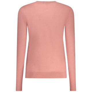 Pink Rosa Viscosa Woman T-Shirt by Norway 1963 featuring a comfortable fit and soft fabric, displayed on a plain background.