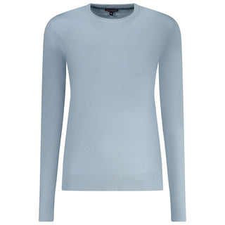 Azzurro Viscosa women's sweater by Norway 1963, featuring a soft, lightweight blue knit with long sleeves and a relaxed fit.